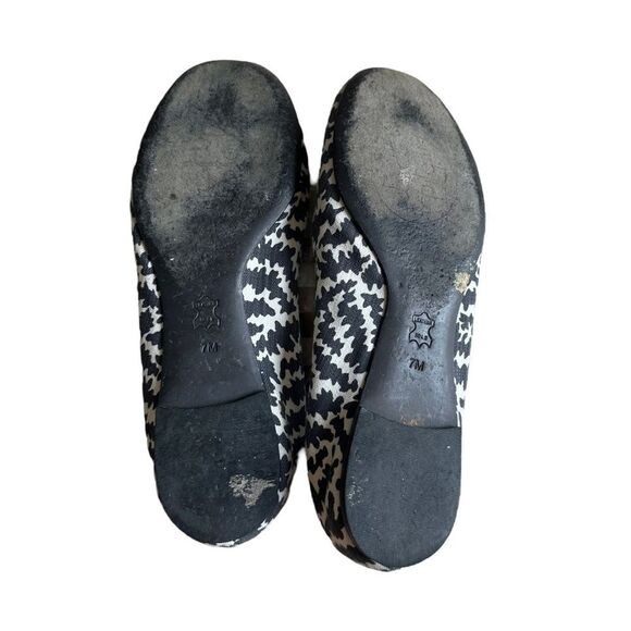 Tory Burch Reva Ballet Flats Zig Zag Print Size 7 - Picture 5 of 5